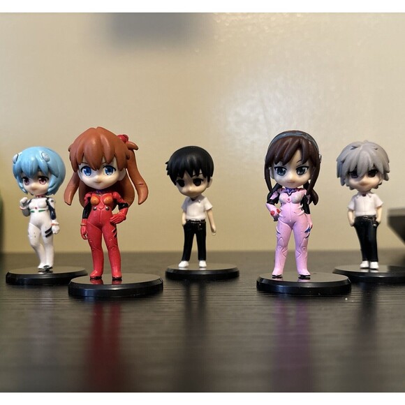 Evangelion Primostyle Mini Figure Collection 5 pcs- Rei Asuka Mari Shinji Kaworu - Picture 1 of 13